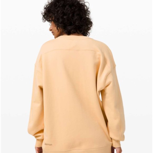 Lululemon Perfectly Oversized Crew Ivory Peach - Picture 10 of 12
